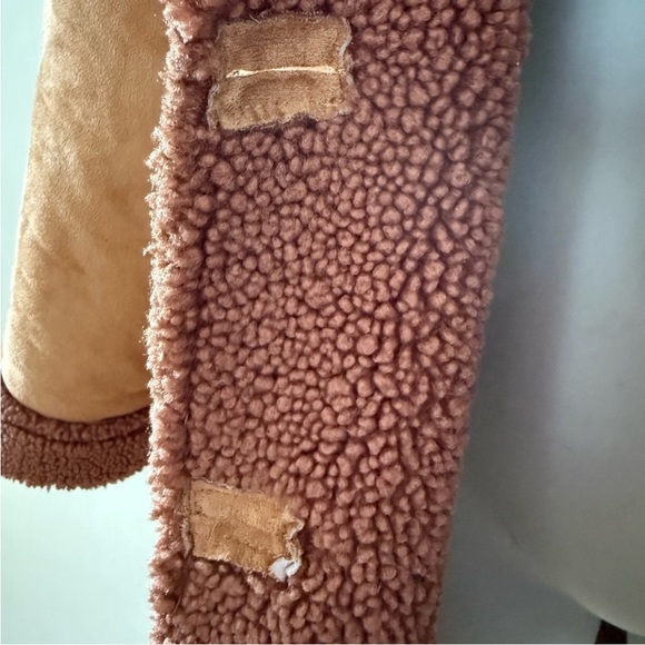 Free People Diogo faux-suede coat with a contrasting sherpa trim size small - Picture 10 of 10
